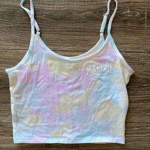 Hollister Pastel Tie-Dye Cropped Tank Top